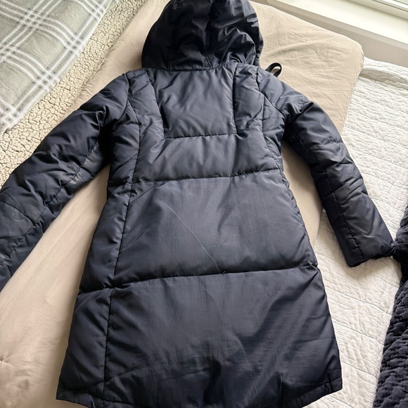 Navy puffer coat long - Picture 4 of 4